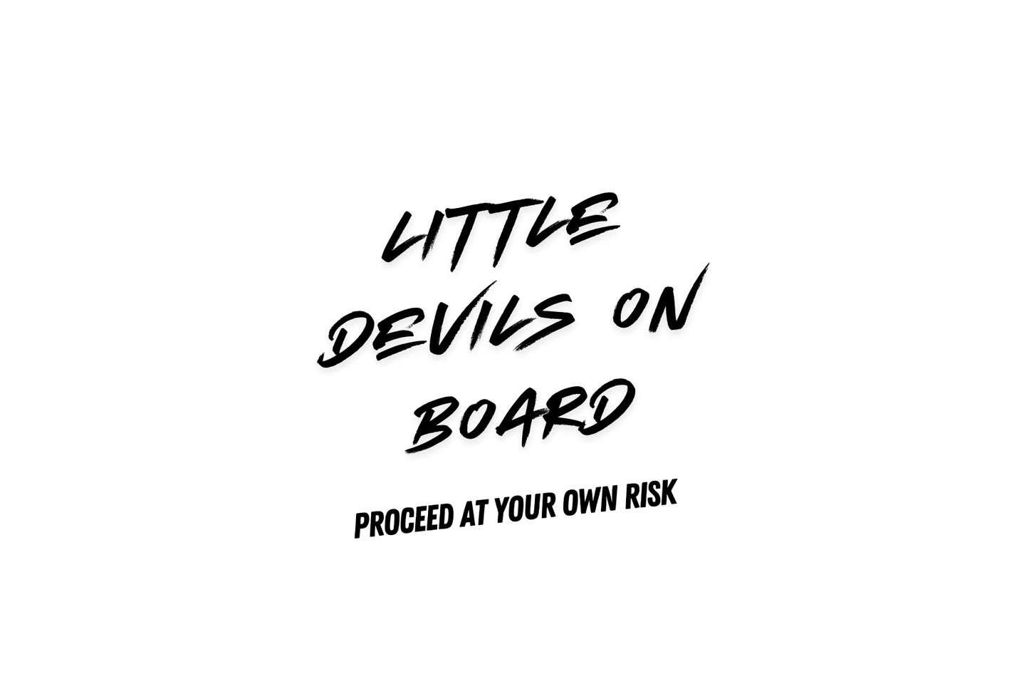 Little devils on board - car sticker