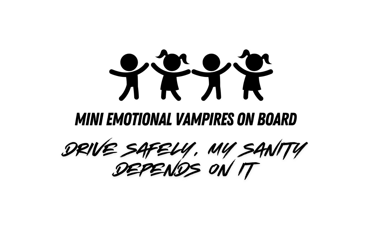 Mini Emotional Vampires on Board - car sticker
