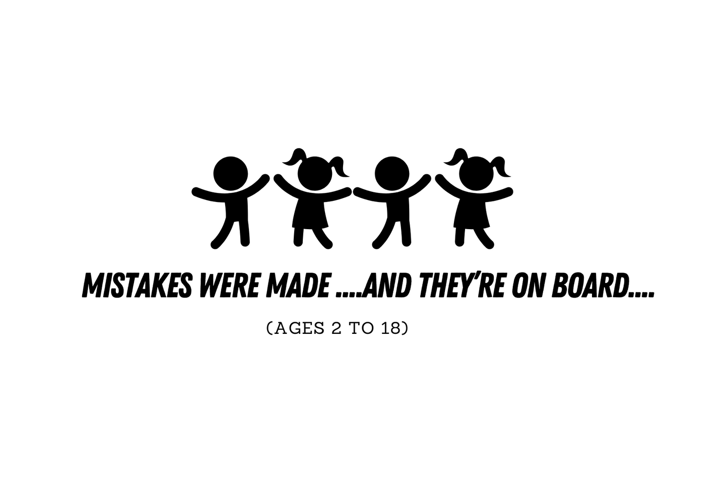 Mistakes on board- car sticker